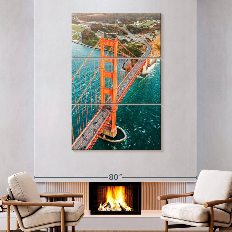Nicci The Famous Golden Gate Bridge, 74" H x 48" W