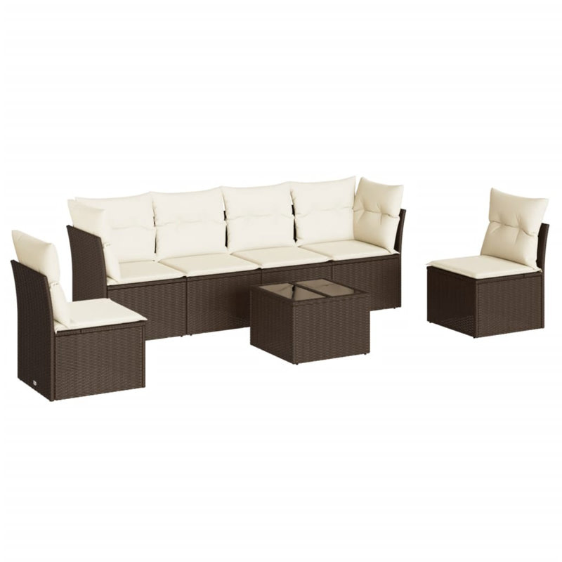 Grand canapé modulaire en rotin PE Vidaxl