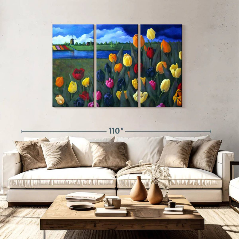 Harnek Dutch Tulips, 48" H x 74" W