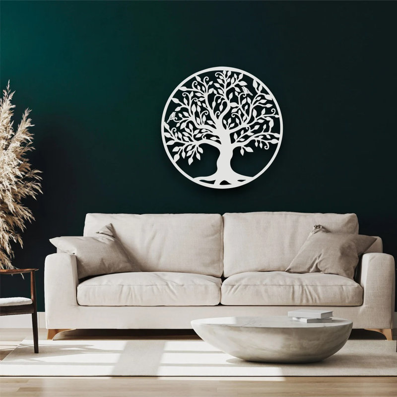 Traditional Landscape & Nature Wall Decor on Metal, White