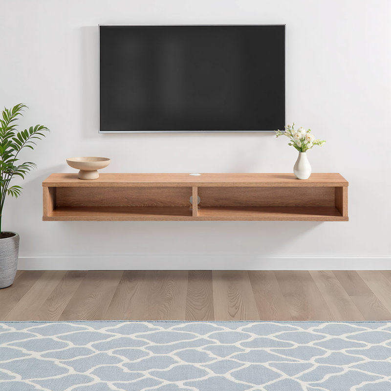 Kist Floating TV Stand, Weathered Oak
