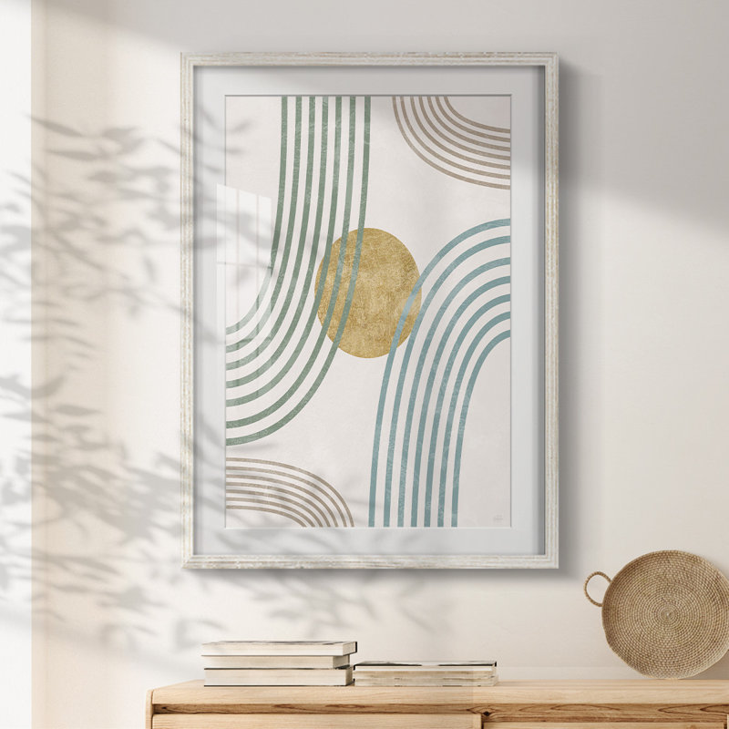 Modern Flow -Framed Print, 19.5" H x 16.5" W, White