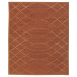 Geometric Area Rug in Gold/Orange