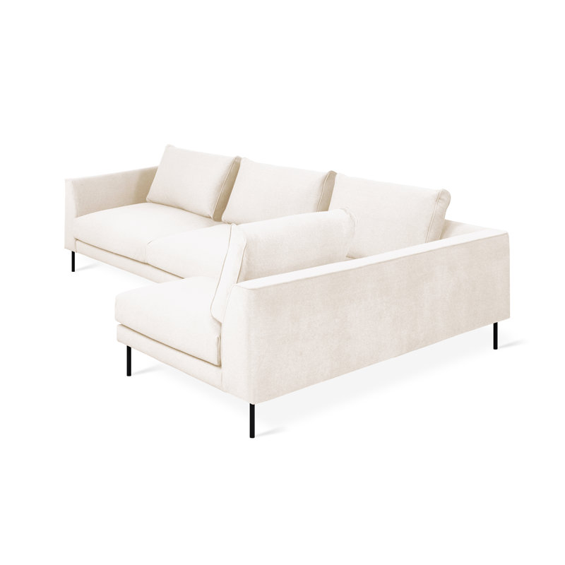 Renfrew Sectional, Merino Cream  Polyester, Right Hand Facing