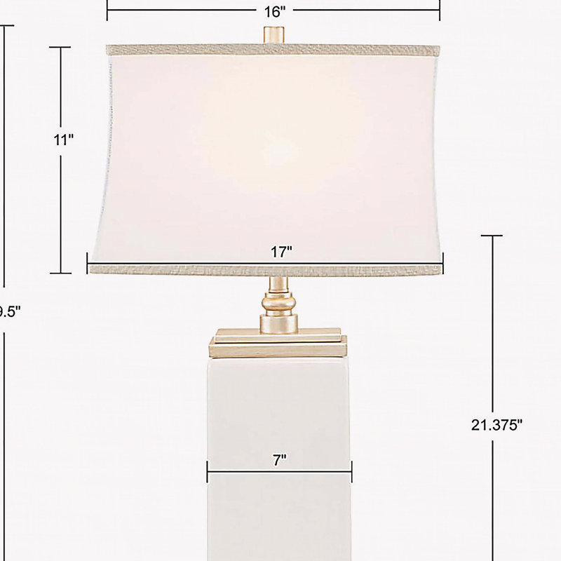 Rectangular Ceramic Table Lamp
