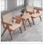 Fauteuil d'appoint beige et naturel