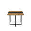 Ensemble de table de salle à manger 7 pièces rectangulaire, plateau de table fixe en grain de bois bicolore et triamine noire avec 6 chaises en velours beige, ensemble de table de cuisine moderne pour 6 personnes, idéal pour les petits espaces, apparte-415017761-415017758