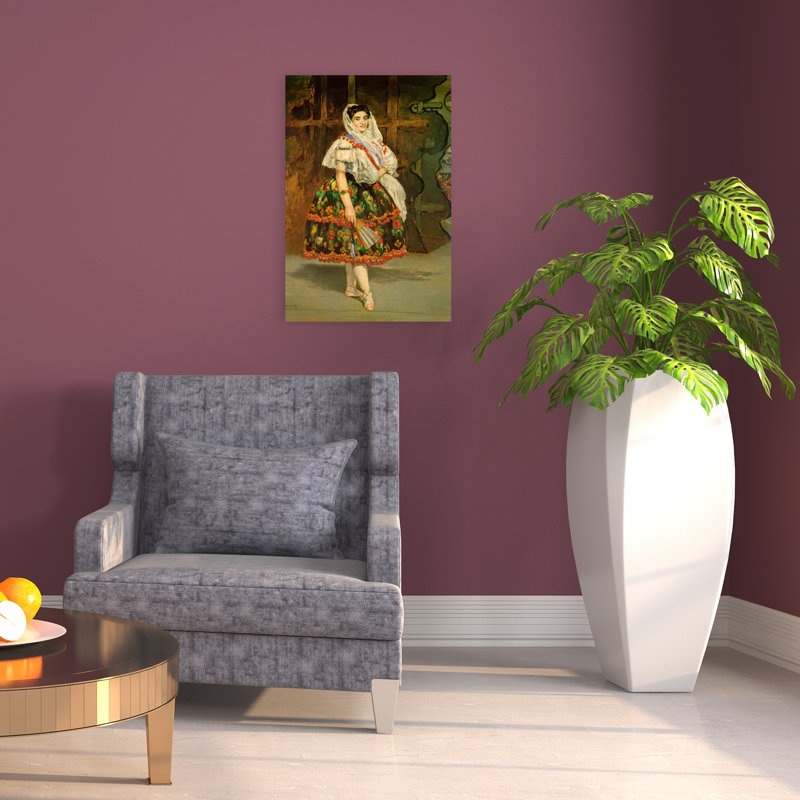 Lola De Valence, 1862 Impressionist Contemporary Portrait City Wall Art Print by Edouard Manet - 1 Piece Wrapped Canvas Wall Art