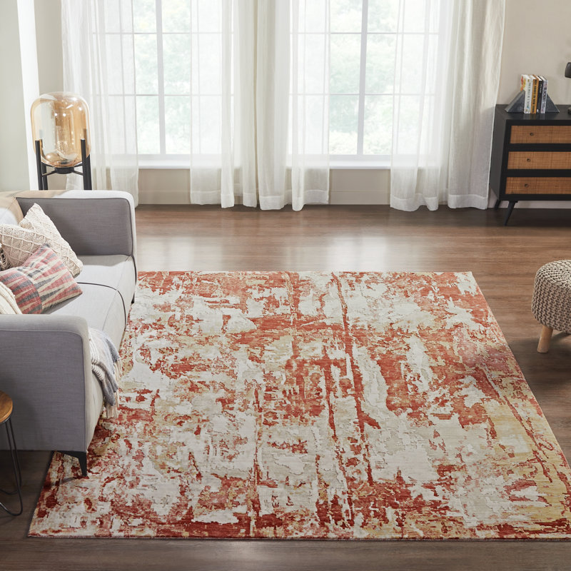 Anaan Wool Abstract Indoor Rug, Rectangle 5' x 7'