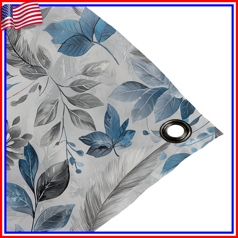 Tapisserie murale florale - Décoration murale nature, H 68 po x l 80 po avec 4 œillets