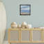 "Abstrait plage", toile grise encadrée par Pamela Munger-857904917-857904915