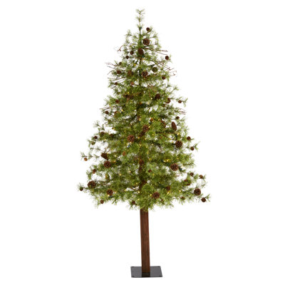 Lighted Artificial Pine Christmas Tree
