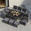 Exia 10 Seater Dining Set with Cushions, UKFR Certified-2117970920