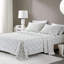 Ensemble de draps 4 pièces avec flocons de neige noirs, flanelle 100% coton, dimensions surdimensionnées allant jusqu'à 18 po de hauteur, douceur supérieure, drap-housse élastique, pré-rétréci