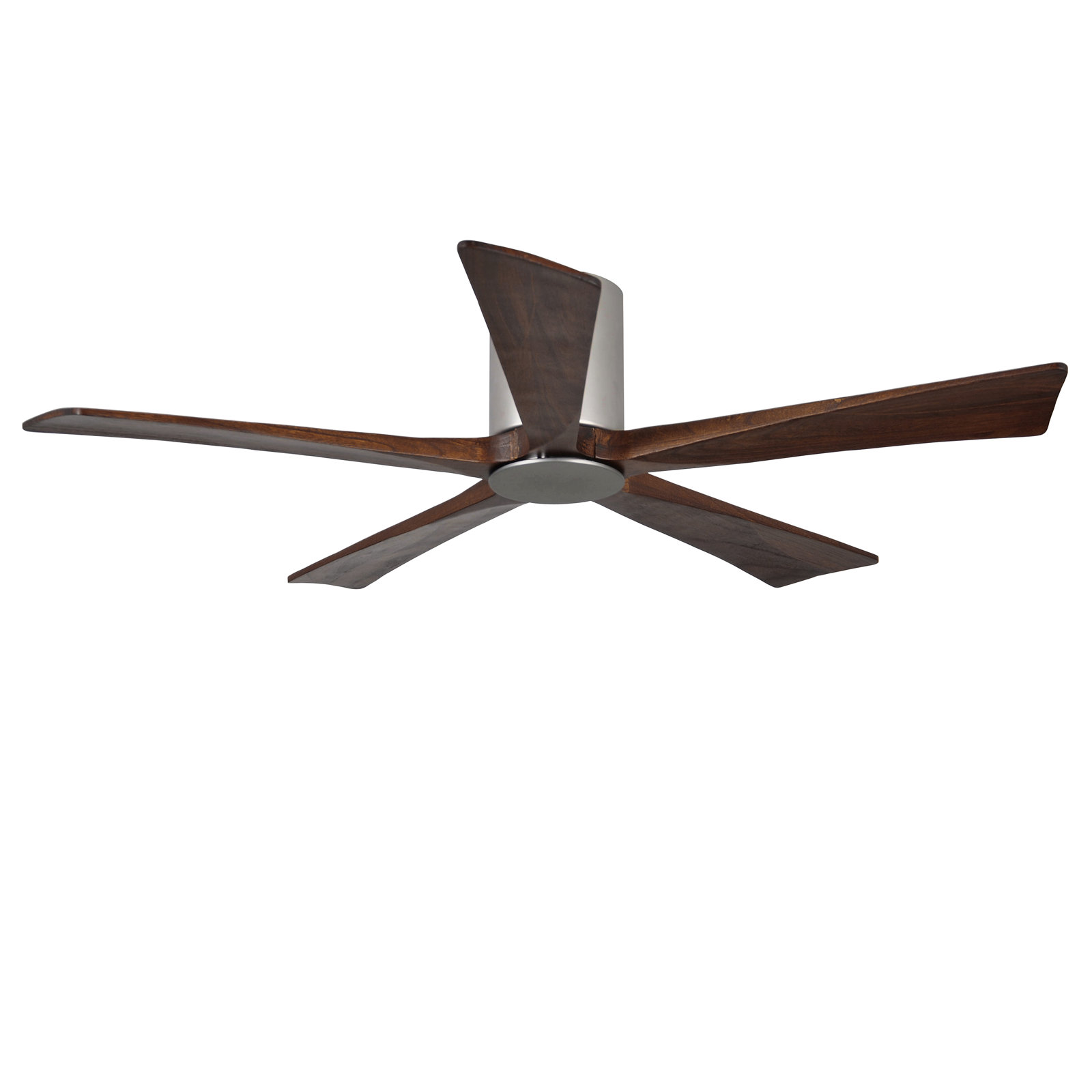 Irene Ceiling Fan with LED Light Kit, Brushed Nickel, 52", Walnut Tone
