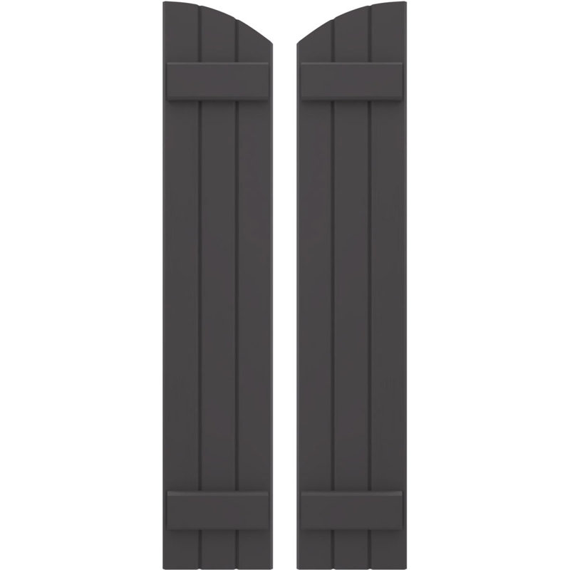 Volets de planche-n-lattes jointes avec plateau elliptique Americraft (2 lattes) (par paire), Shadow Mountain, 10 1/2", 75"