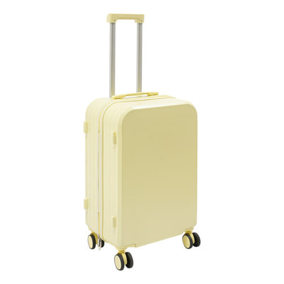 24 Inch Travel Luggage Suitcase Abs Trip Rolling Luggage with Cup Holder USB Charging Port for Business Travel Vacation Use