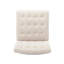 Chaise d'appoint de 2 personnes - siège en tissu beige avec une forme de pantoufle traditionnelle et des pieds en bois modernes pour le divertissement