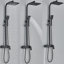 Ensemble de robinetterie de douche moderne et noire-99080475