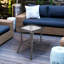 Avanthi 18" W Square Patio Side Table with Tempered Glass Top-1850301634