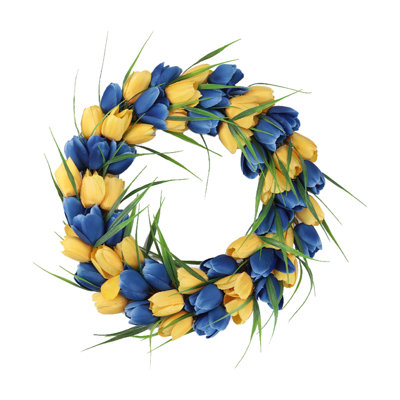 Faux Tulip 40cm Wreath