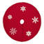 Handmade Christmas Tree Skirt in Felt - Snowflakes - 60"-74646401