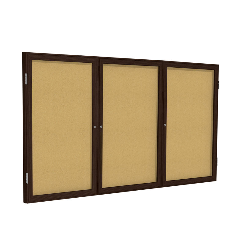 Enclosed Cork Boards Enclosed Cabinet Cork Bulletin Board