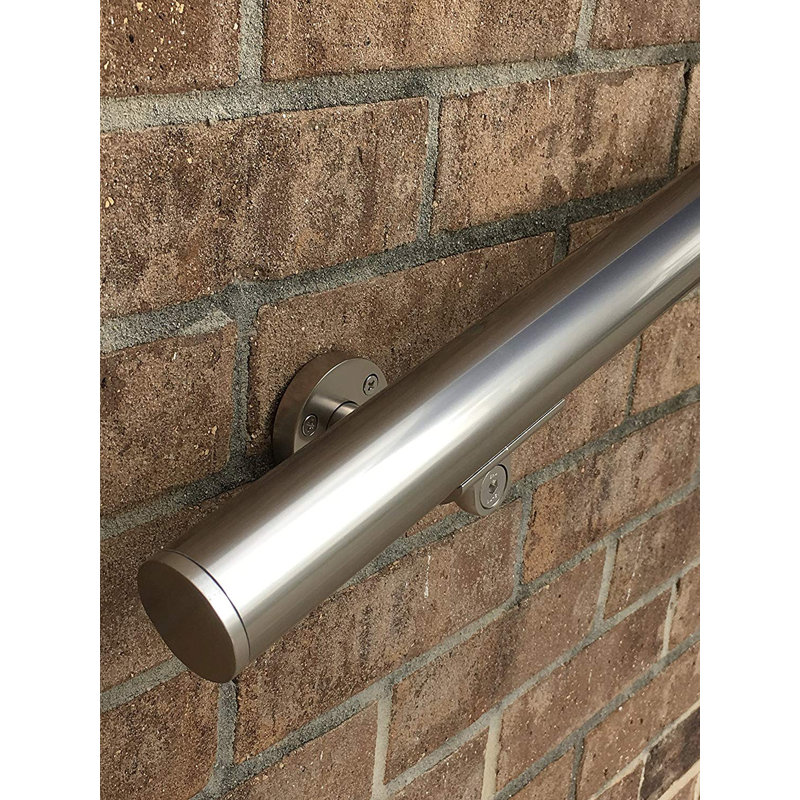 Style en acier inoxydable en aluminium 96" anodisé main, Argent