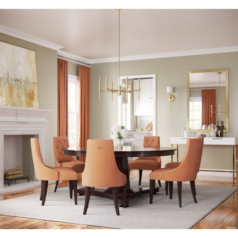 Nouveau lustre traditionnel à six lumières Towles, Laiton rétro