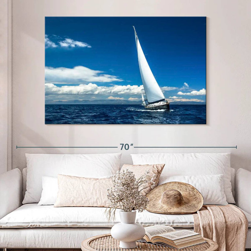 Mehar Mediterranean Waters Sailboat, 34" H x 51" W