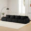 Canapé modulaire moderne de 146 po de largeur avec tissu modulaire et flanelle de 4 po avec connexion à boucle-316322548-316322555-316322558
