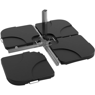 Patio Umbrella Base, with Adjustable Pole Adapter Fits, Fits 1.5" to 2.1" Poles