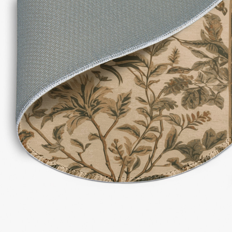 Tapis d'intérieur et d'extérieur brun Nature, Rond 5 pi
