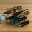 Support à vin de comptoir moderne pour 14 bouteilles, support en métal autoportant pour bouteilles de vin standard et surdimensionnées, rangement de table peu encombrant pour la cuisine, le bar ou l'armoire-709515212