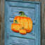 Décoration murale suspendue portes en bois figurine suspendue citrouilles empilables
