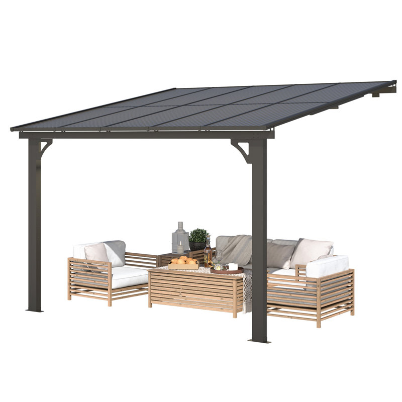 Pergola d'extérieur à hauteur réglable pour patio, H 118 po x l 192 po x P 118 po