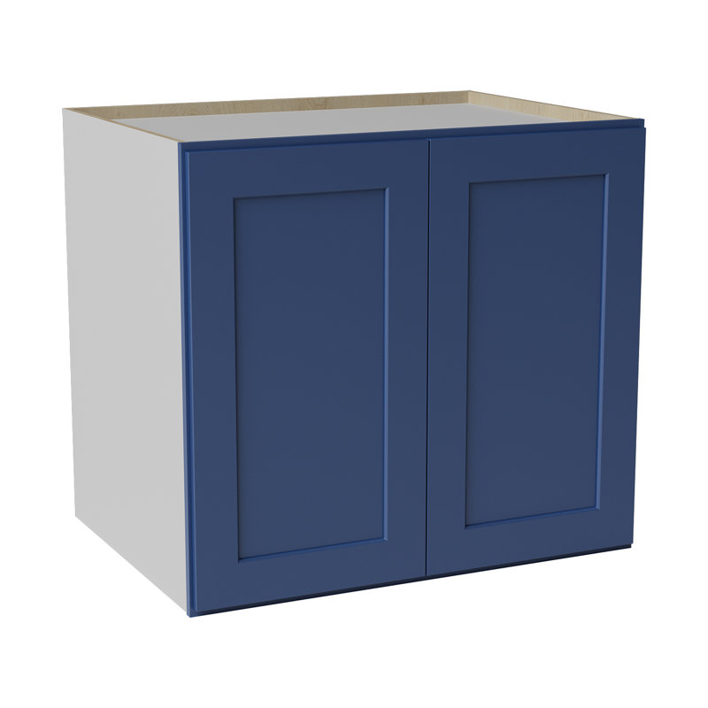 Armoire de four, Shaker bleu, 33" W x 30" H x 24" D