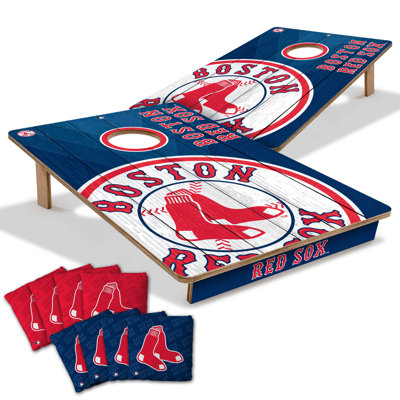 YouTheFan MLB Professional Wood 2’ x 3’ Cornhole Game w/ Logo Bags