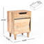 Table de chevet en bois naturel
