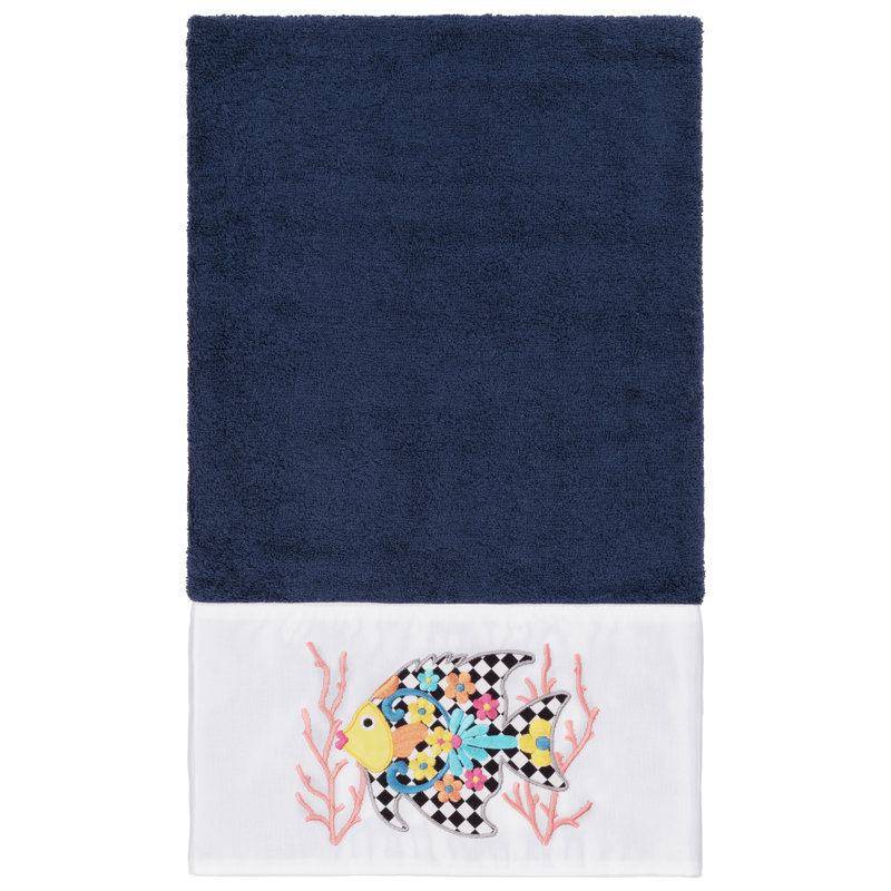 FELIZ 3 Piece Turkish Cotton Towel Set, Midnight Blue