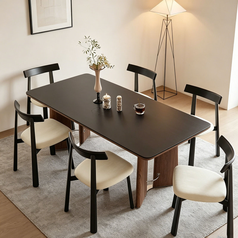 Modern Minimalist Dining Table, 29.5" H x 63" W x 31.5" D