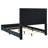 Navy Upholstered Queen Panel Bed
