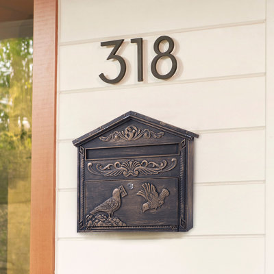Cast Aluminum Locking Wall Mounted Mailbox