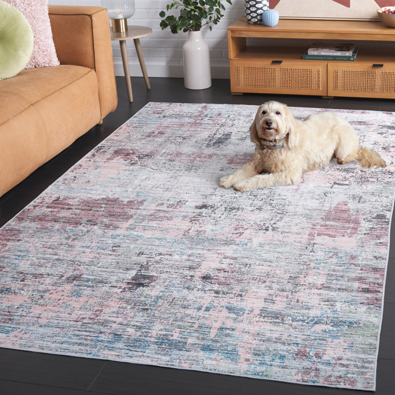 Kloboves Performance Machine Washable Abstract Rug, Rectangle 5' x 8'