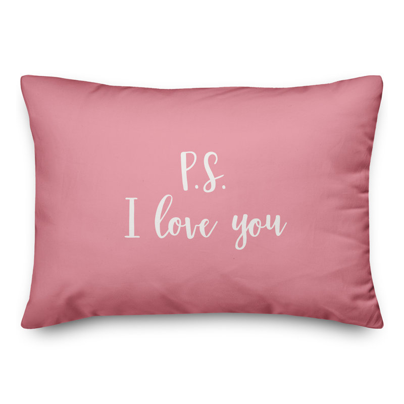  P.S. Coussin décoratif I Love You, Rose