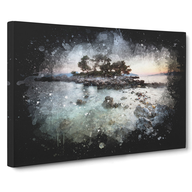 Rocky Island - Wrapped Canvas Print, 50cm H x 76cm W x 3cm D