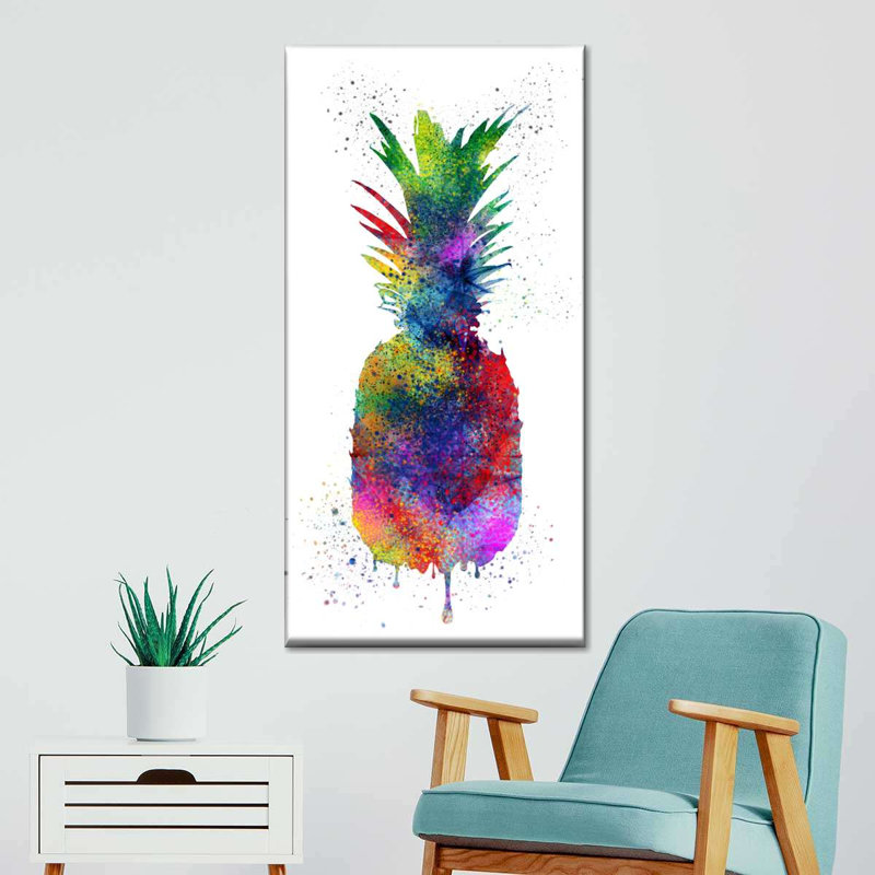 «Pineapple Color Splash Pineapple», reproduction sur toile, H 48 po x l 24 po x P 1,25 po