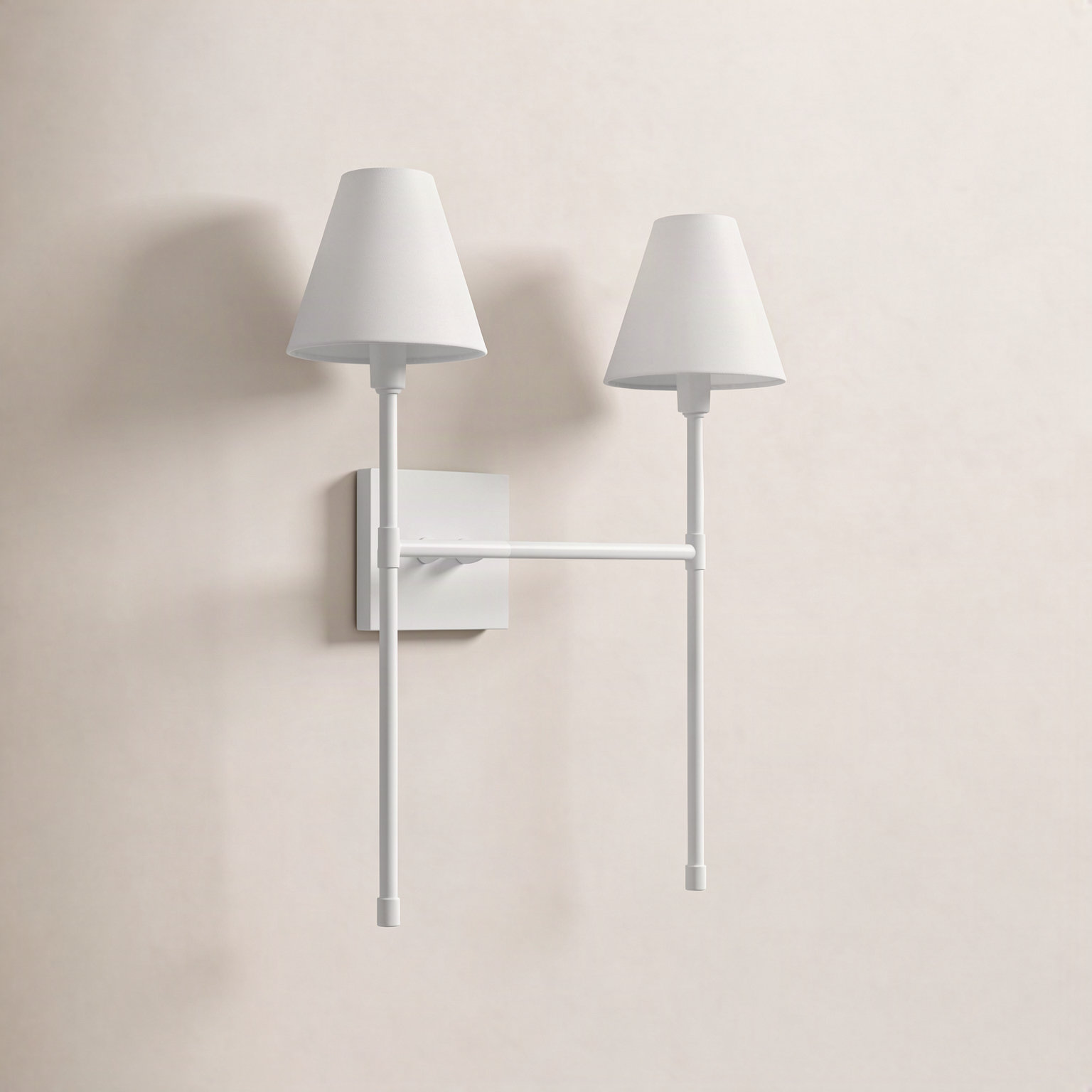 Keirn 2-Light Wallchiere, White