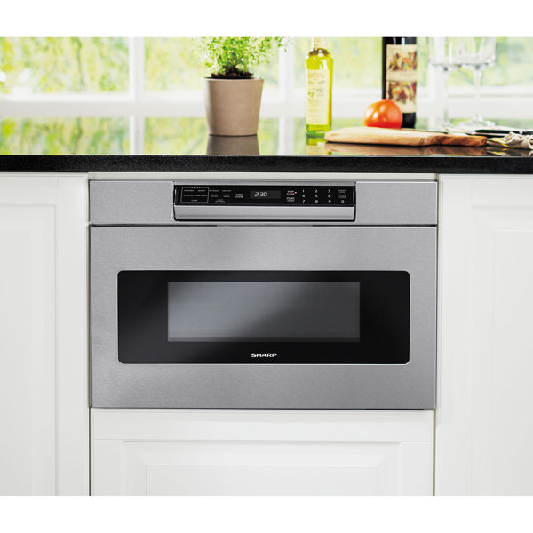 ZLINE 24 1.2 Cu. ft. Built-in Microwave Drawer with A Traditional Handle in Stainless Steel (MWD-1-H)