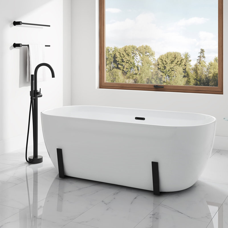 63'' x 29'' Soaking Acrylic Bathtub